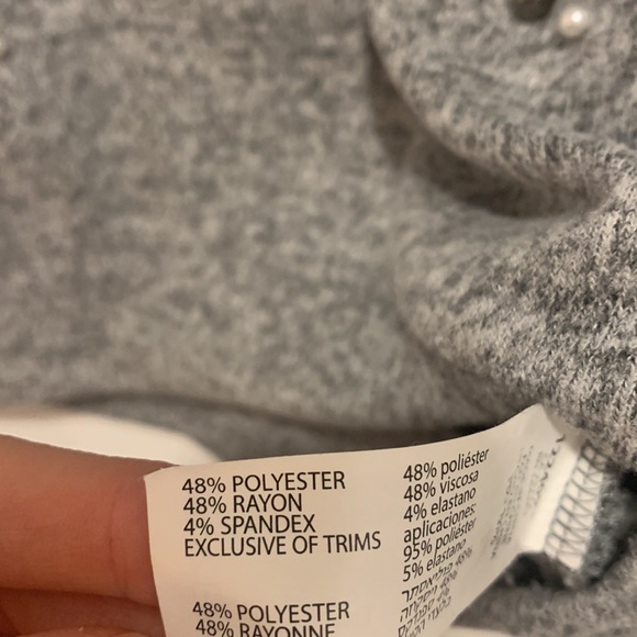 Dex brand grey and “bedazzled” sweater. Size Medium. - Picture 6 of 6